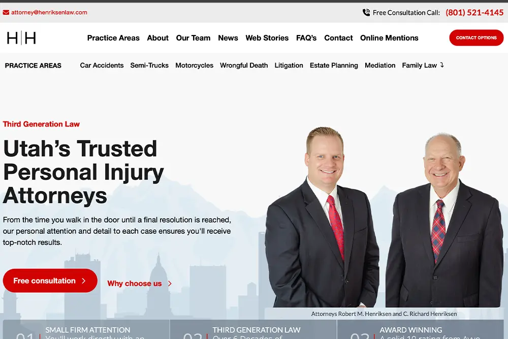 Conversion-focused law firm website design